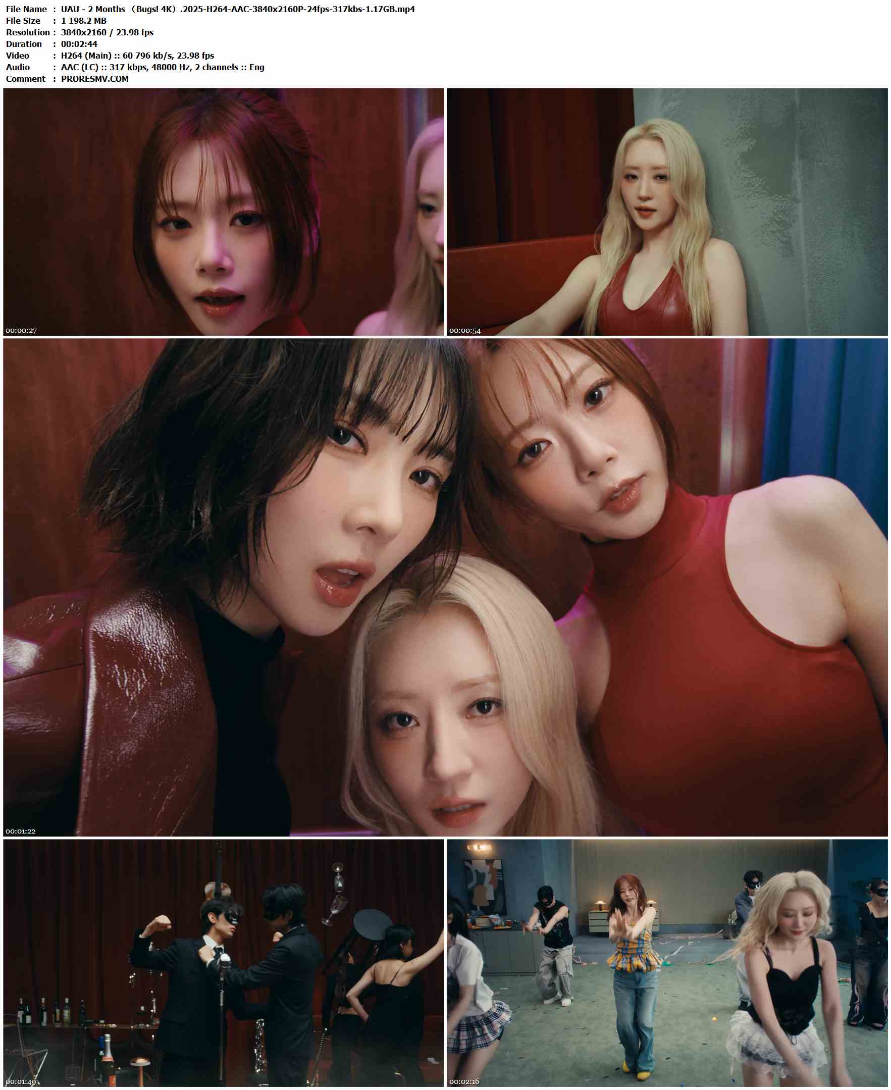 UAU - 2 Months （Bugs! 4K）.2025-H264-AAC-3840x2160P-24fps-317kbs-1.17GB官方MV_高清MV